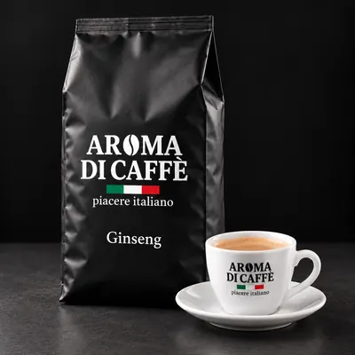 Busta di ginseng Aroma di Caffè con una tazzina