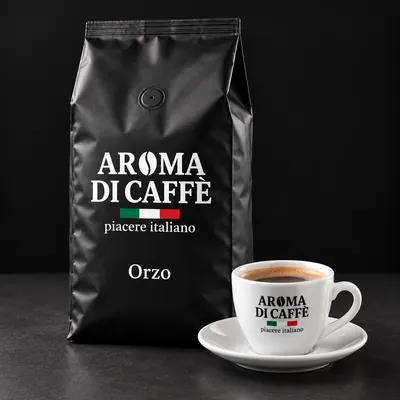 Busta di orzo Aroma di Caffè con una tazzina di orzo